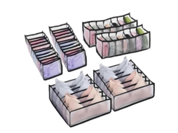 Organizador De Gaveta Para Roupas Íntimas Com 6 Peças, Caixa De Armazenamento Dobrável, Gaveta De Grande Capacidade. Olysi Shop