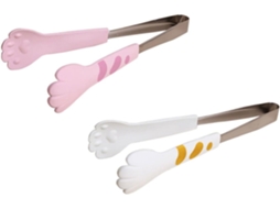 Conjunto De 2 Pinças Aço Inoxidável Amosfun Para Alimentos, Churrasco, Comida De Gato, Bolos E Sobremesas 2 Peças