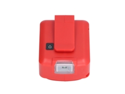 Adaptador de Luz Led com Carregador Duplo Usb Bateria Lítio Fonte de Alimentação Entrada 14.4‑20v S/MARCA