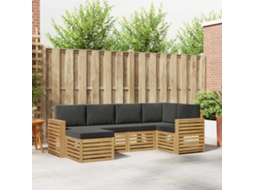 Vidaxl Conjunto De Sofás Para Exterior 6 Unid. Branco E Antracite