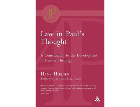 Livro Law in Paul's Thought (Academic Paperback) Hans Hübner (Inglês)