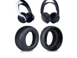 Fones de ouvido de proteção Lurelia para PS5 Pulse 3D Listener, Hyj, em couro sintético, preto, 1 par