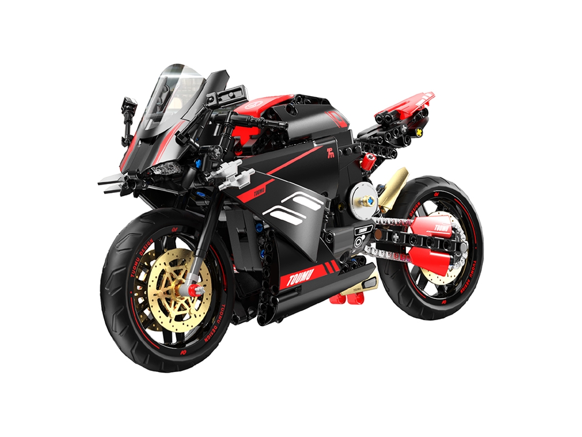 Kit De Construção De Motocicleta De Corrida De Alta Velocidade Em Escala 18 Com 426 Peças. Mdug