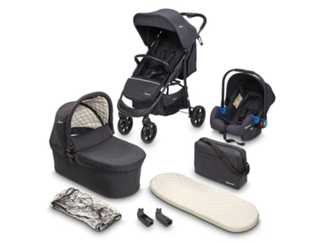 Carrinho De Bebé 3 In 1 Babygo Style Black