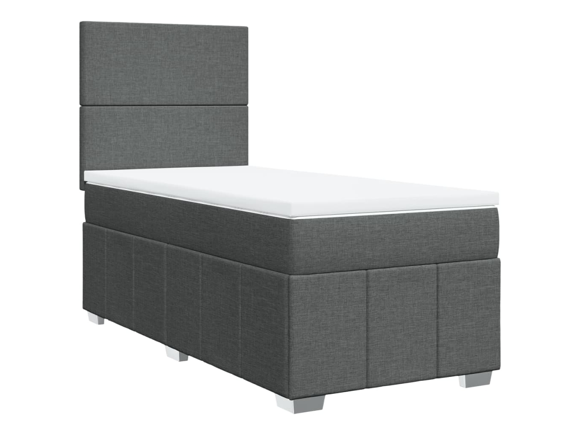 Box Spring Bed, Box Spring Beds Vidaxl Cinzeto Tecido (80 X 200 Cm)