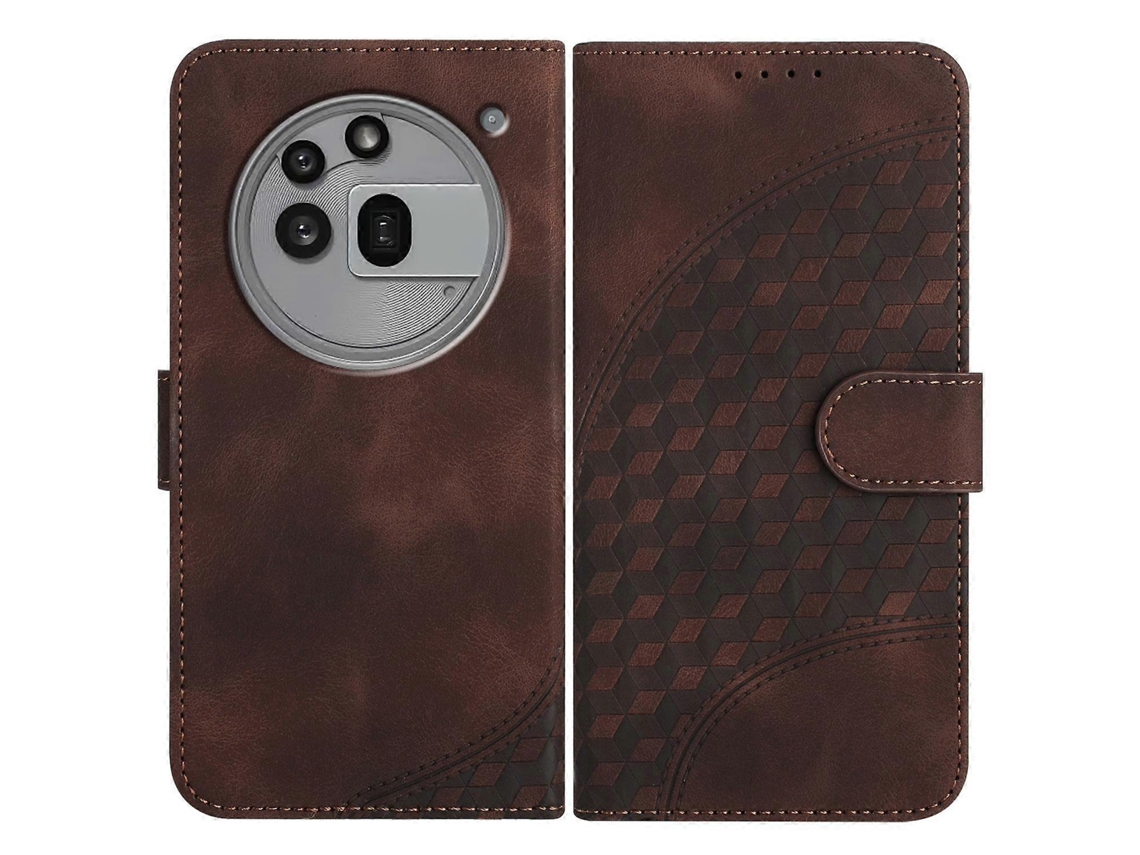 Capa De Couro Para Celular Nothing Phone 3a Pro Com Relevo De Cabeça De Elefante E Cordão
