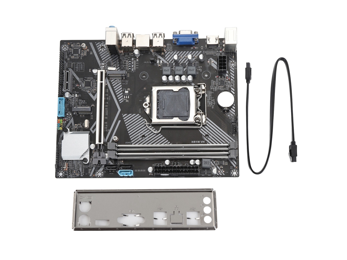 Placa-mãe De Mineração H81m Vh Lga1150 Ddr3 Para Cpu De 4ª E 5ª Geração Usb2.0 Sata3.0 M.2 Nvme