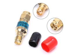Atenuador RF coaxial YURU SMA macho para fêmea, 2W, 0-6GHz, 30dB, ouro
