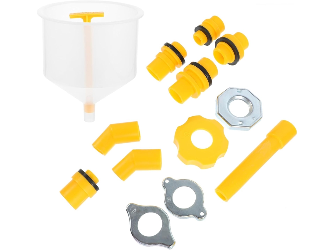 Kit De Funil Em Abs E Borracha Com Tampa Para Líquidos