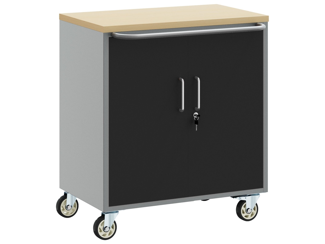 Conjunto 1 Bancada De Oficina Vidaxl Preto Aço (75 X 45 X 85 Cm)