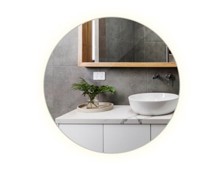 Espelho Led Redondo Tulup (ø 90 Cm Luz Fria 6500k)