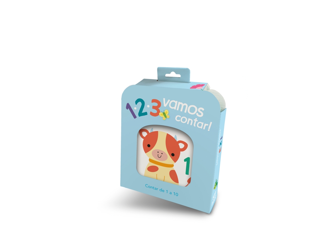 Livro 1-2-3 Vamos Contar - Vaca - Azul de Yoyo Studios (Português)
