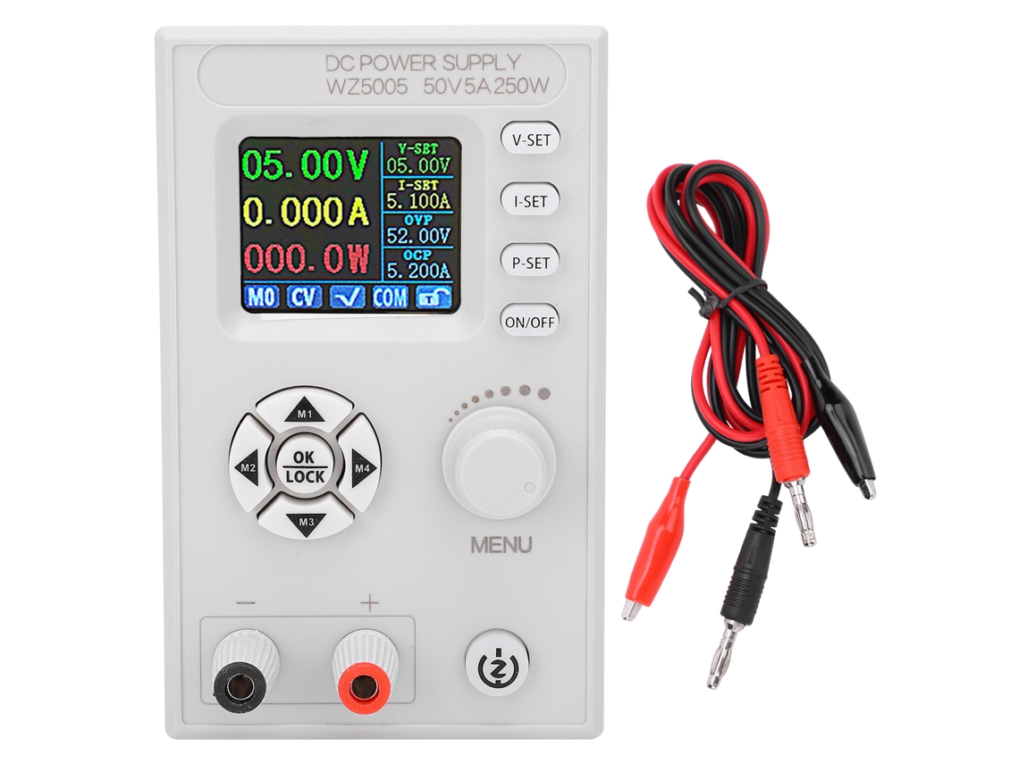 Fonte de Alimentação DC Regulada com Tela LCD 4 Dígitos 6.55v WZ5005