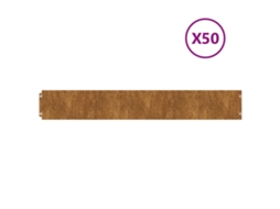 Lawn Edging, Lawn Edgings Vidaxl Marrom Aço (15 X 103 Cm)