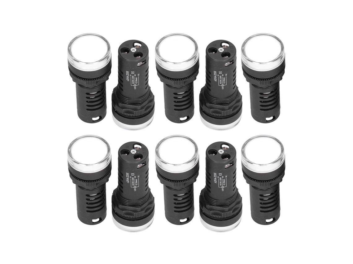 10pcs Luz Indicadora Led Economica Vermelha Verde 220v(ac Dc) Para Motores Eletronicos