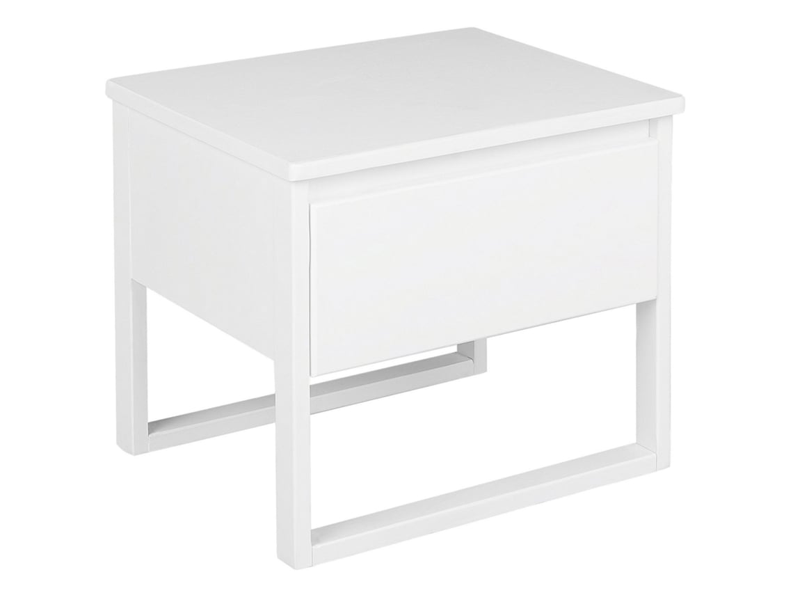 Mesa de cabeceira com gaveta BELIANI Giulia de Pinho Branco 50x41x43