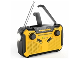 Rádio de manivela AQUAFORGE de 10000mah para emergências, camping