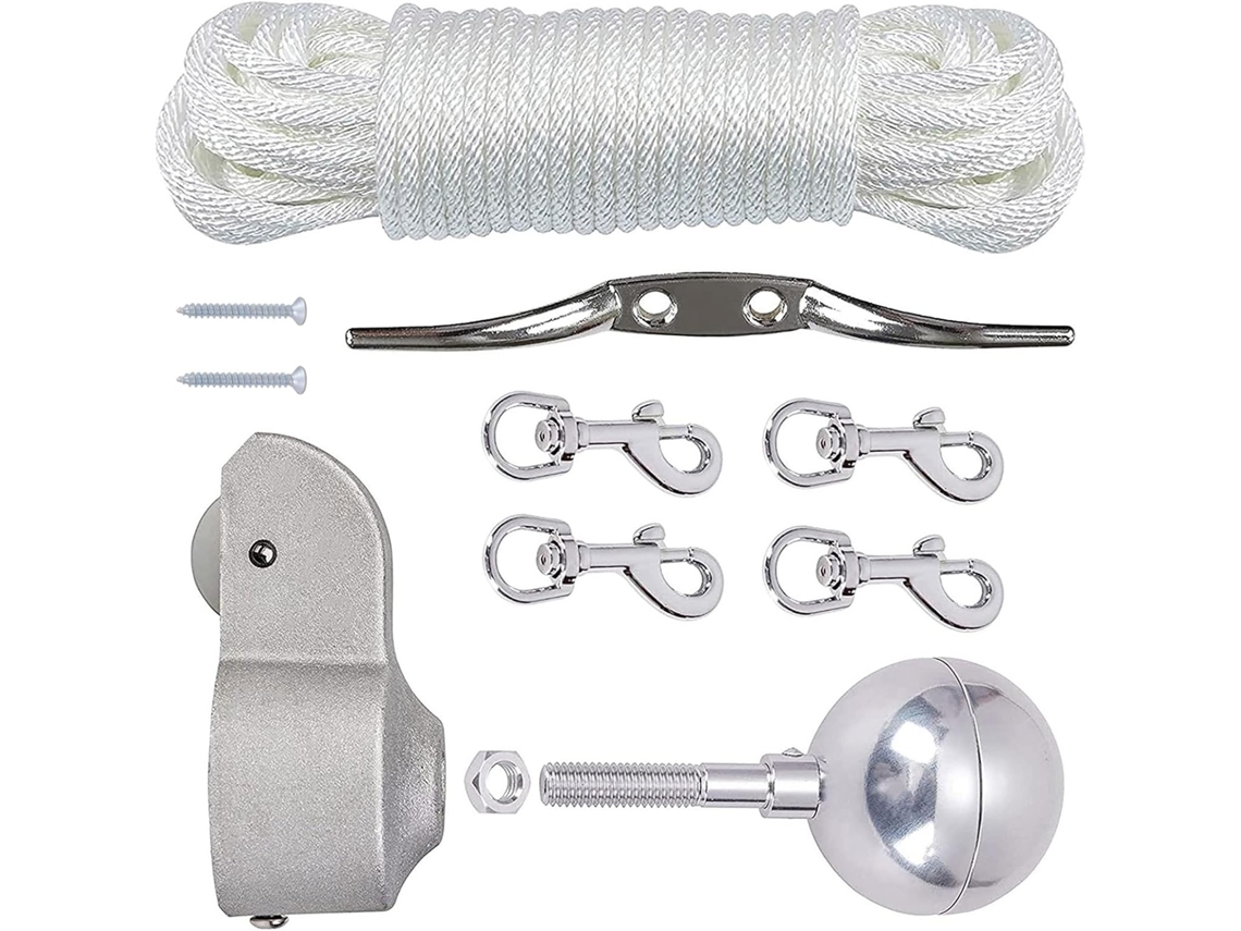 Sistema De Montagem Mastro Com Porca Esfera Alumínio 3 Polegadas E Carro 2 Polia Nylon Para Mecanismo Deslizante