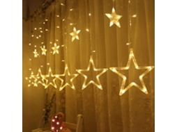 Cordão de Luzes Led com 120 Leds, Luzes de Cortina para Janelas com 8 Modos Intermitência, Decoração para o Ramadã, Natal, Casamento BRILVIBERA