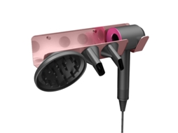 Suporte Para Secador De Cabelo Sem Furos, Feito Metal Resistente A Pregos E Cola, Armazenamento (ouro Rosa)