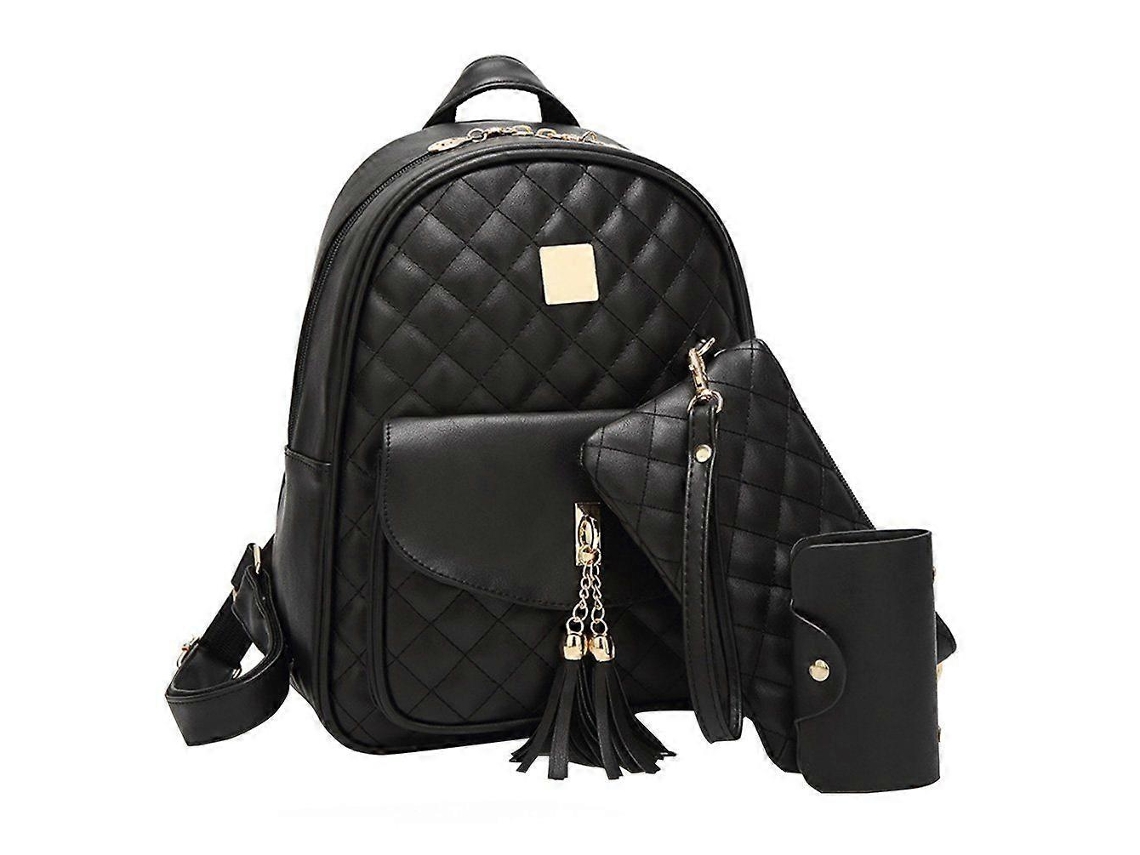 Mochila Feminina Pequena Elegante De Couro 3 Em 1 Casual Bolsa De Mão Moderna