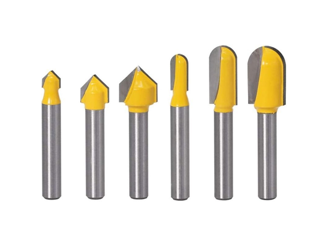 6er-pack Brocas De Carburo De Wolframio 90 Grados V-muttern Y Cabeza Redonda Para Cnc Y Gravado 3d