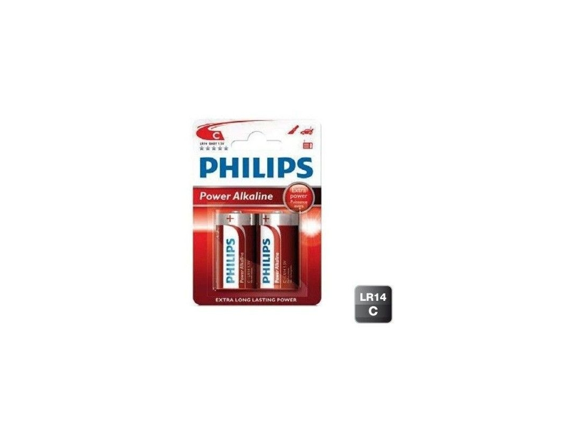Bateria Alcalina Philips C (r14)
