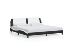 Bed Frame, Bed Frames Vidaxl Branco Couro Artificial (200 X 200 Cm)