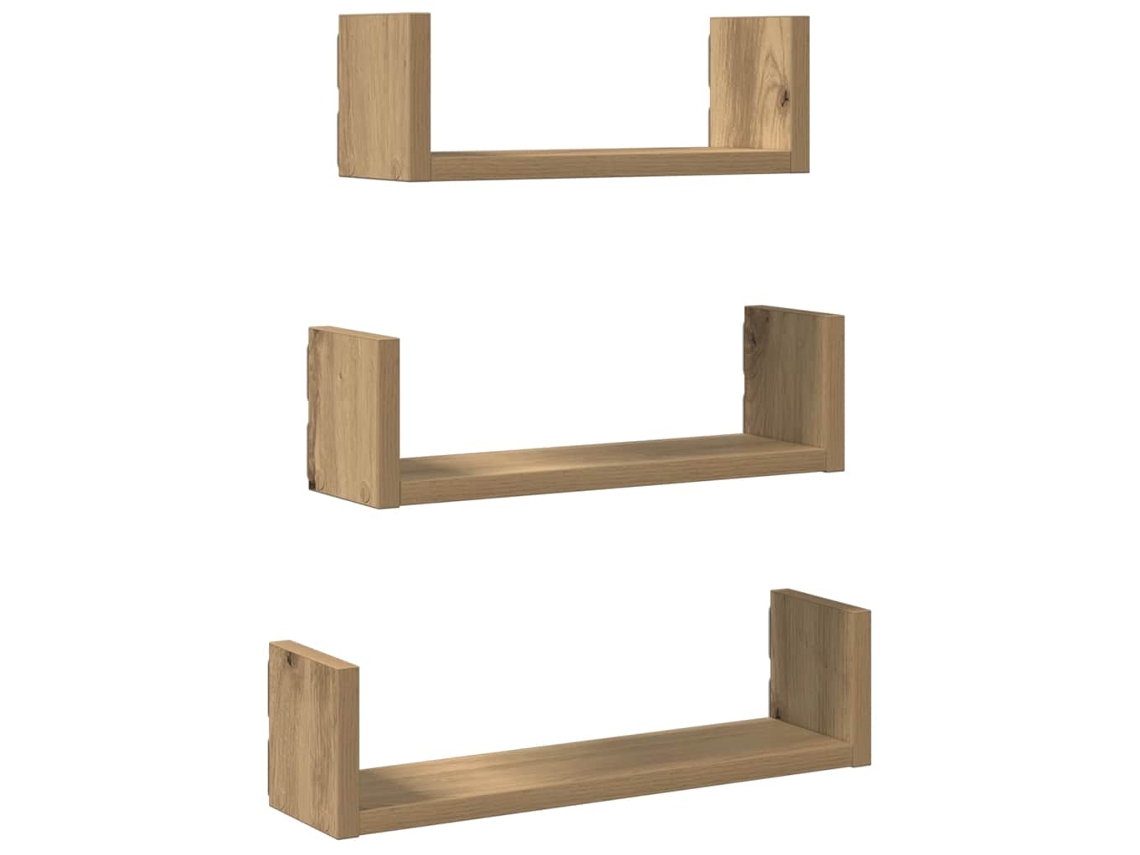 Wall Shelf, Wall Shelves Vidaxl Marrom Madeira Processada (40 X 10 X 10.5 Cm)