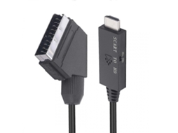 Conversor Scart para Hdmi, Adaptador de Áudio e Vídeo, Cabo Vídeo AQUAFORGE