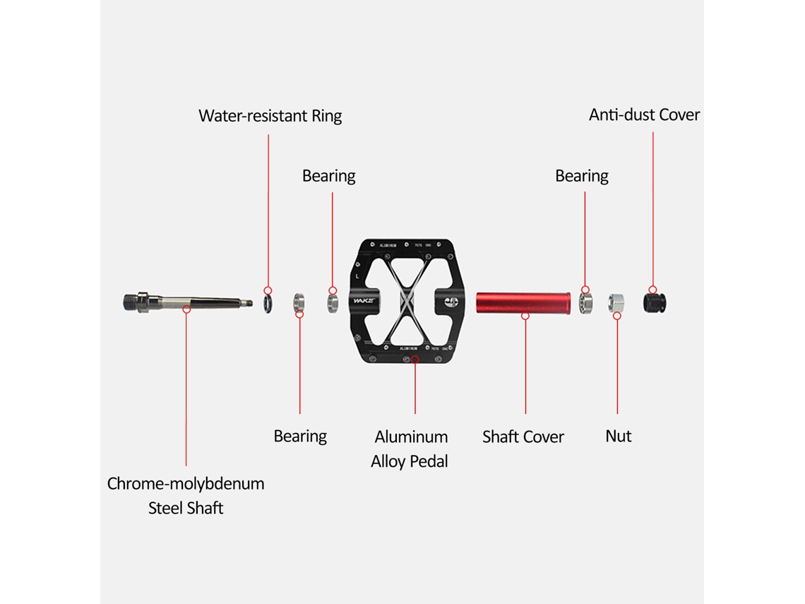 Pedal De Bicicleta Laxiscreed Em Alumínio Leve, Antidrapante E Resistente Para Melhor Performance