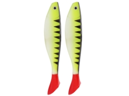 Isca Artificial Soft Lures 2 Peças Verde Vermelho