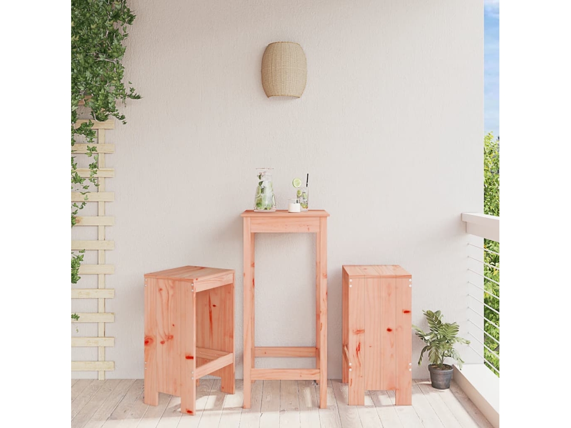Vidaxl Bancos De Bar 2 Pcs 40x36x75 Cm Madeira De Douglas Maciça