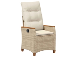 Maison Exclusive - Cadeira De Jardim Reclinável Bege E Creme 64 X 57,5 X 112 Cm