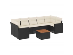 Garden Sofa Set, Garden Sofa Sets Vidaxl Preto Rattan / Vime (n/a)