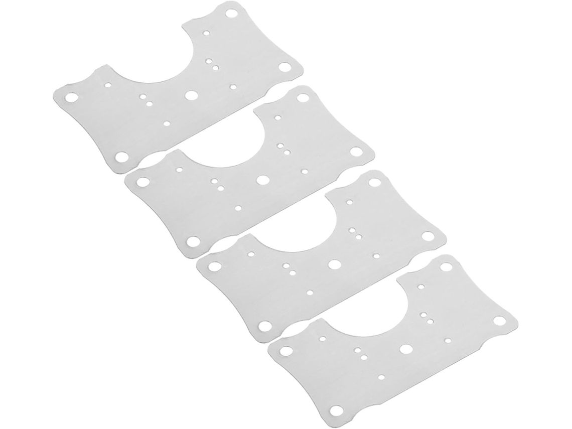 Conjunto De 4 Placas Reparo Para Dobradiças Armário Em Aço Inoxidável, 90x50mm, Com Parafusos Para Fixação De Portas