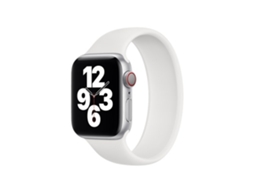 Pulseira de silicone Solo Loop branca Gift4me para Apple Watch SE 3 40 mm (142 mm e 158 mm polegadas)