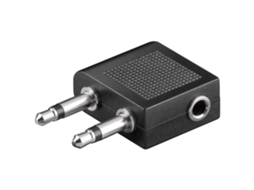 Adaptador de Viagem / para Avião, com Conector de 3,5 Mm, Preto AOZORZ