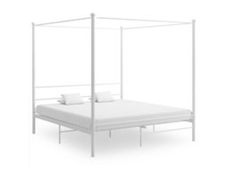 Bed Frame, Bed Frames Vidaxl Branco Metal (200 X 200 Cm)