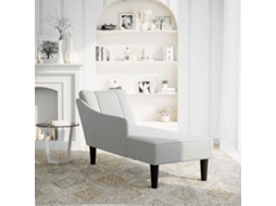 Chaise-Longue Com O Apoio De Braço Direito Em Tecido Cinza Nuvem Wsd453940 Adorável Casa