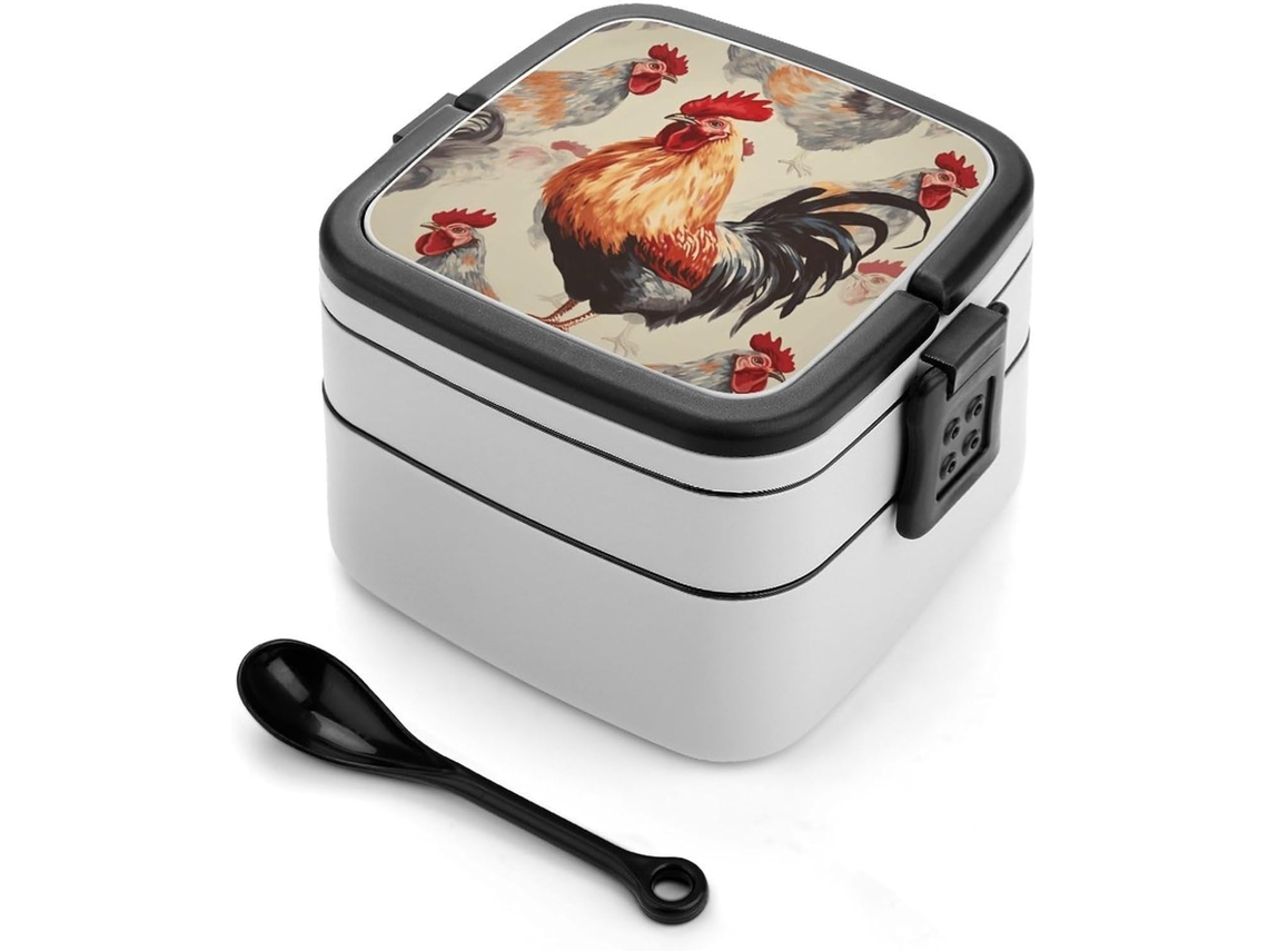 Arte Animal Marmita Bento Para Adultos, Empilhável, À Prova De Vazamentos, Com Tampa Hermética, Inclui Colher, Para