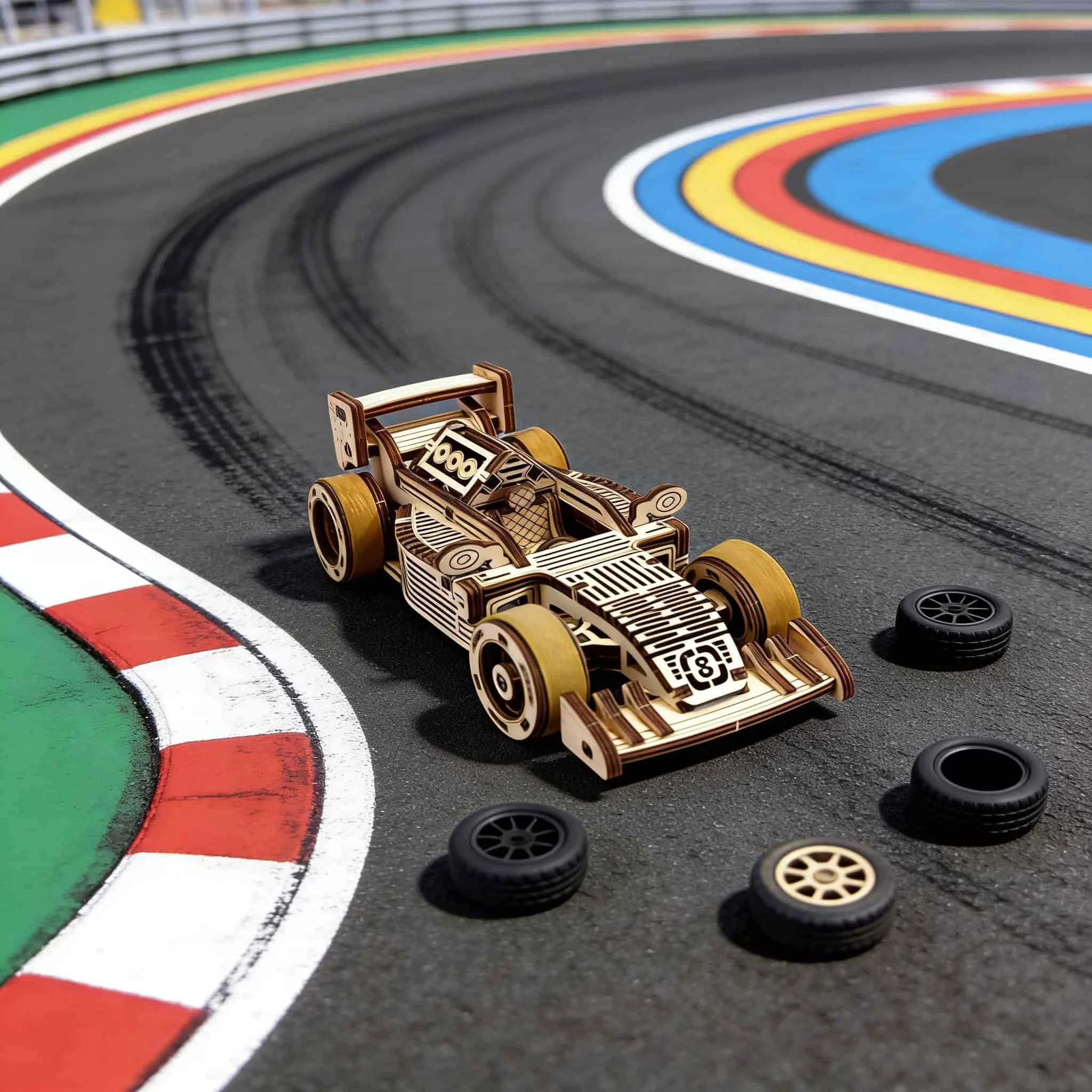 Carro de Quebra cabeça 3d de Madeira, Modelo de Madeira para Montar. MDUG