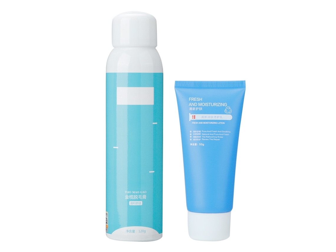 2026 kit de Creme Depilatório Corporal e para Pernas para Homens e Mulheres com Spray Depilatório e Creme Reparador
