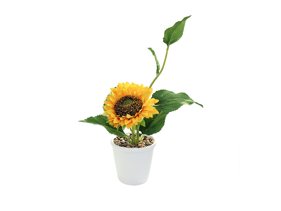Laxiscreed Flor Artificial Girassol Com Vaso Para Decoração Duradoura E Moderna