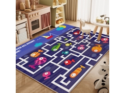 Tapete Para Brincar Chrui - Macio Para Berçário, Sala De Jogos E Quarto - 80*120cm - Roxo
