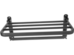 Suporte De Toalhas Parede Moderno Pretyzoom Para Banheiro Com Prateleira E Ganchos, Design Sem Furos, Alumínio Espacial