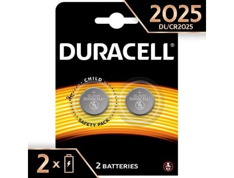 Bateria de Botão de Lítio 425Z Duracell Special 2025 3V Pacote com 2 Dl2025-Cr2025 Projetada para Uso em SHLK