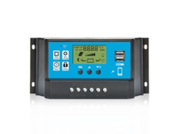Controlador de Carga Solar PWM Hkj com LCD e Controle de Luz 12V/24V 60A