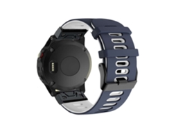 Bracelete Pioneer para Garmin Fenix 5 Azul Escuro e Branco