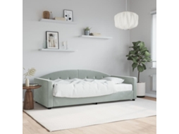 Vidaxl Sofá-cama Com Colchão 90x190 Cm Veludo Cinzento-claro